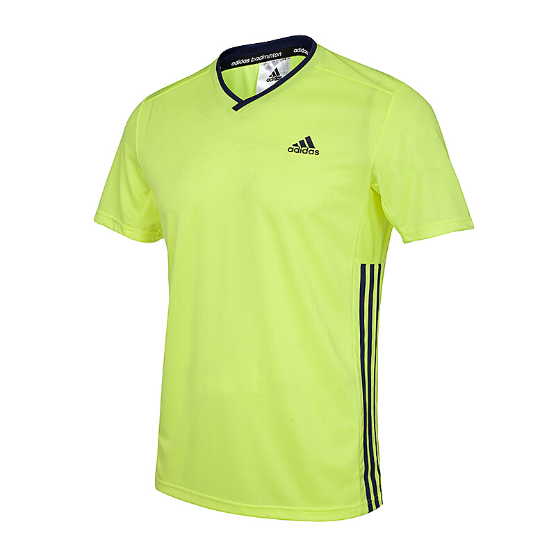 阿迪达斯 （adidas）夏季新款男款休闲训练上衣 羽毛球短袖T恤 男款S90099红 （S码-3XL码）
