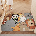 卡通入户门丝圈脚垫门口耐磨地垫进门家用防滑垫子玄关可裁剪地毯 定制尺寸【请联系客服】 欢乐-动物园