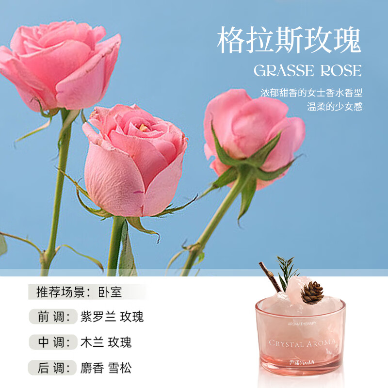 尹谜小杯植物扩香石-格拉斯玫瑰(粉)高清大图