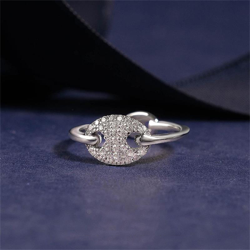 apmmonaco银色水手戒指轻奢925银女款时尚指环情侣对戒a20629ox