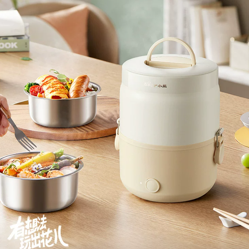 小熊Bear电热饭盒便携加热保温饭盒智能恒温分格设计快速加热 DFH-C15G5-P03高清大图