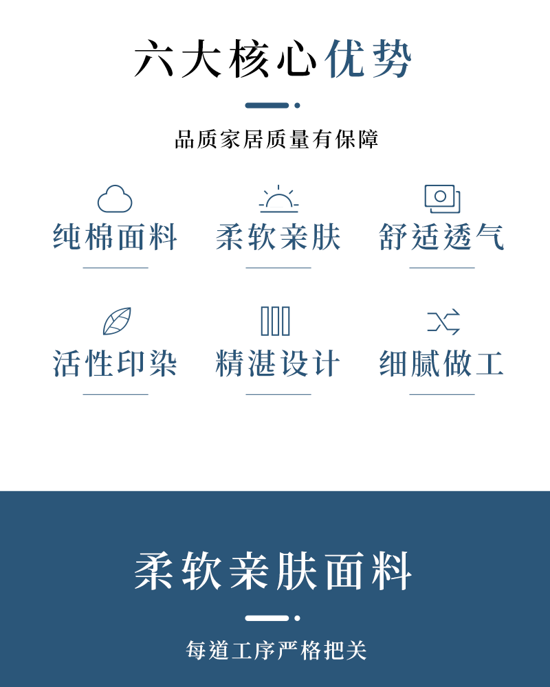 三水依梦全棉枕套48*74cm 对高清大图