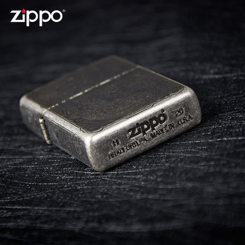 [苏宁自营]Zippo打火机煤油防风磨砂雕刻上古神兽招财貔貅招财进宝送礼套装zippo