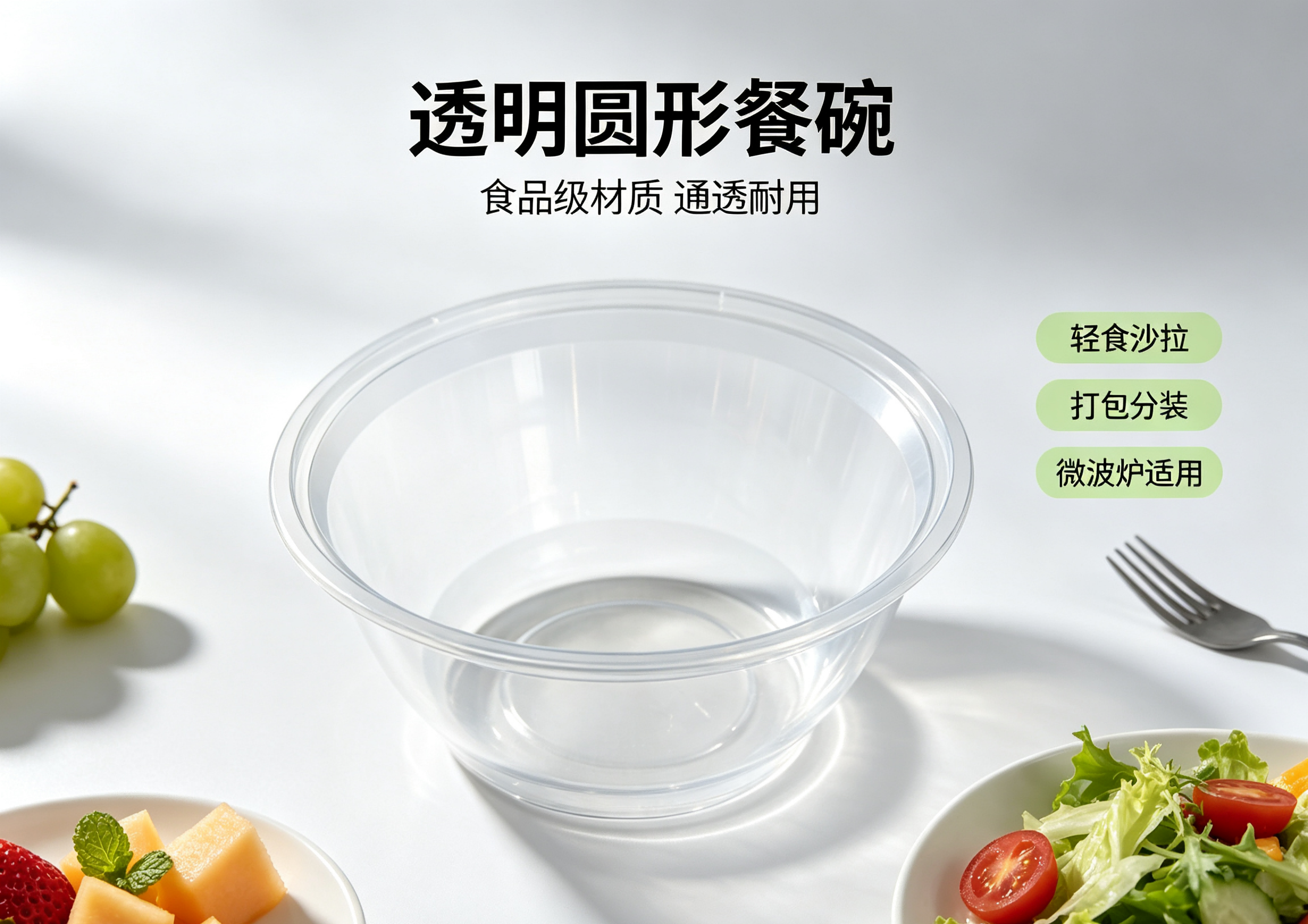 千百达 QBD-YCH500 一次性圆餐盒 500ML 450个/箱 透明 单位:箱高清大图