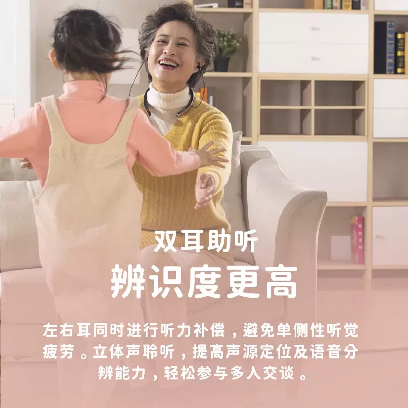Edifier/漫步者辅听1号助听老年智能蓝牙耳机颈挂脖式耳聋耳背年轻人辅助听器精致包装品质送礼爸妈适用长续航辅听星夜银高清大图
