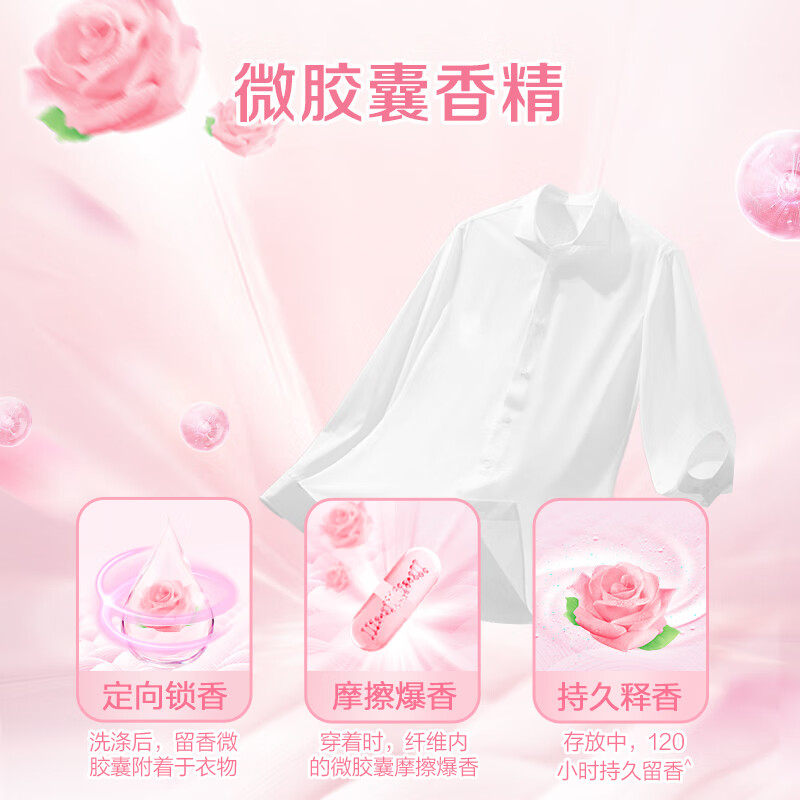 雕牌 高奢香水香氛洗衣液500g*2袋 强效去污渍留香增艳五月玫瑰-非单卖高清大图
