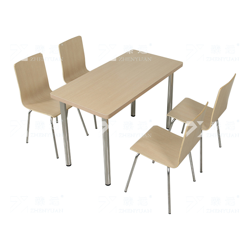 臻远 ZY4040832 餐桌椅组合学校食堂桌椅一桌四椅高清大图
