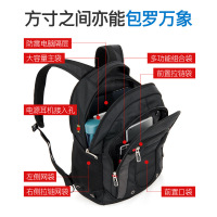 瑞士军士刀17寸笔记本电脑包男士双肩包商务休闲包旅游背包运动包户外大容量旅行包学生书包游戏本防盗锁