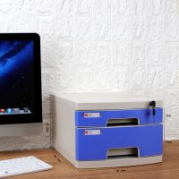 a4桌面带锁塑料抽屉式资料办公档案储物文件柜置物架文件夹收纳盒