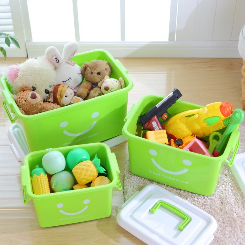 收纳箱小号衣柜塑料储物箱迷你家用小收纳盒手提式有盖小型整理箱