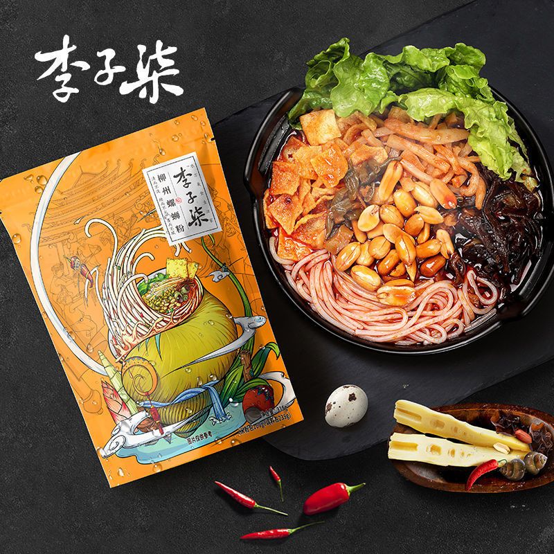 李子柒柳州螺蛳粉335g*3袋广西特产袋装螺狮粉柳州正宗螺丝粉米线 李子柒螺蛳粉335g*3袋