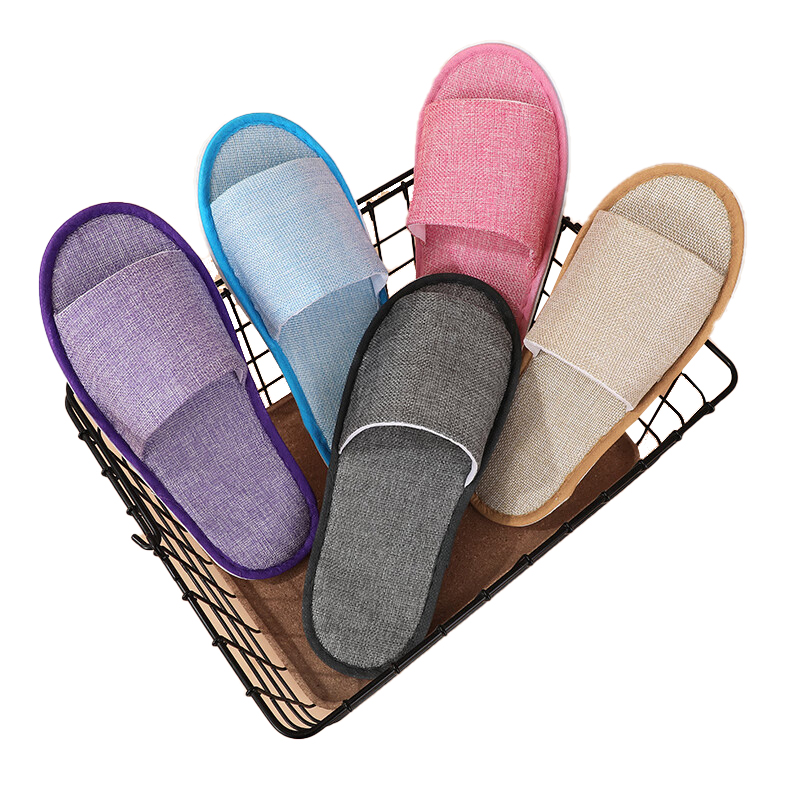 四万公里 SW8036 一次性拖鞋 5双/包(单位:包)【男款(灰色+黄色)女款(紫色+粉色+蓝色)】