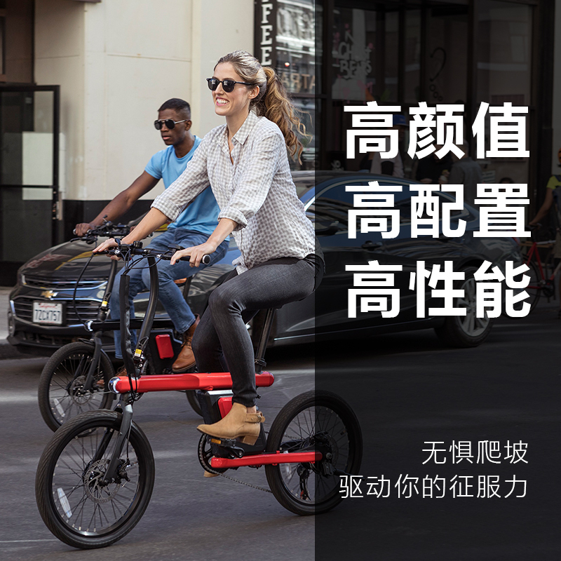 永久狸猫iP1电踏车36v锂电池助力车男女士小型成人代步脚踏电动车