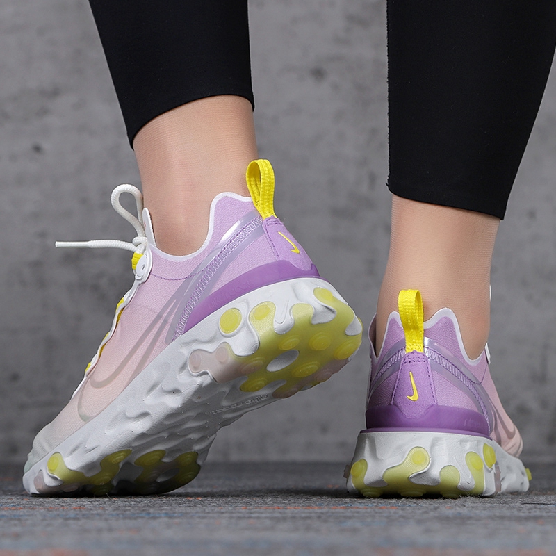 NIKE/耐克 女鞋 2020新款REACT ELEMENT 55 GEL高桥盾网面透气运动休闲鞋 CW2631-911高清大图