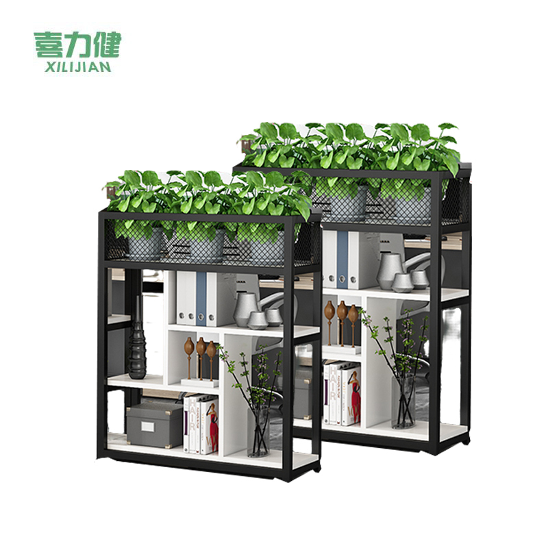 喜力健 铁艺花架 白色板黑架-100CM 个