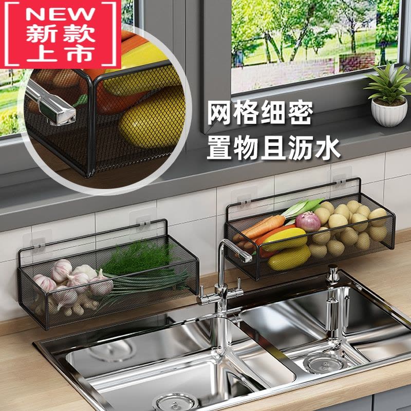 可莉允葱姜蒜收纳袋果蔬网袋墙挂式挂袋厨房置物架装大蒜头生姜器大全图片