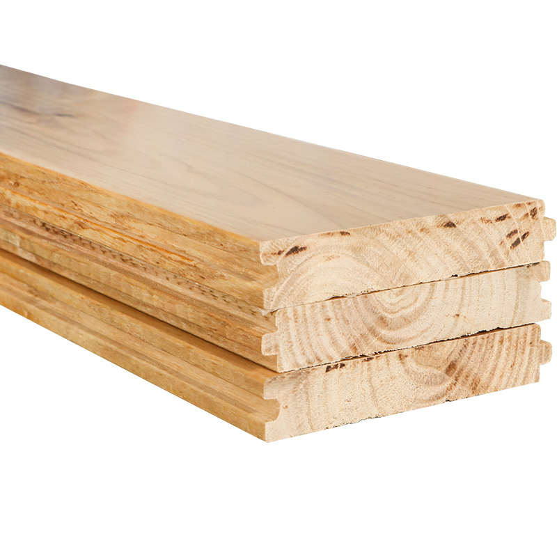 家用橡木圆盘豆原木木质柚木纯实木地板卧室地暖灰色