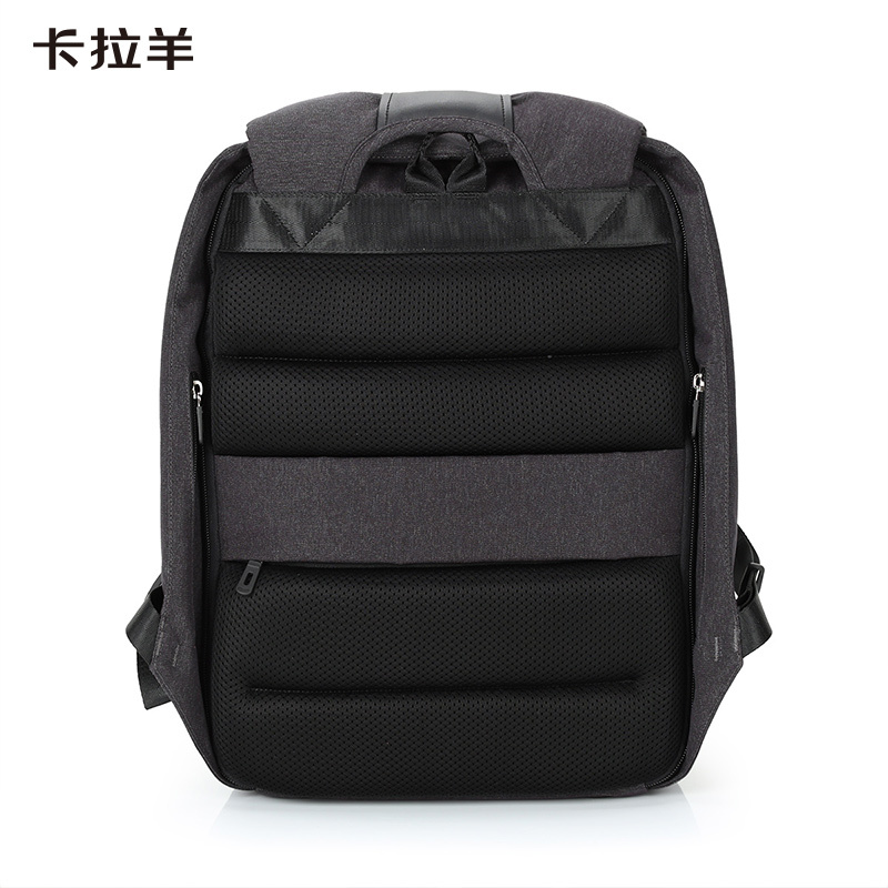 卡拉羊新款都市防盗包男士多功能双肩包15吋商务电脑包旅行休闲包