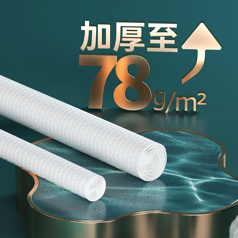 米奇喵幸运女神系列一次性洗脸巾美容院加厚棉柔巾家用卸妆卷筒式洗面巾珍珠纹洁面巾 170克/卷 3包装高清大图