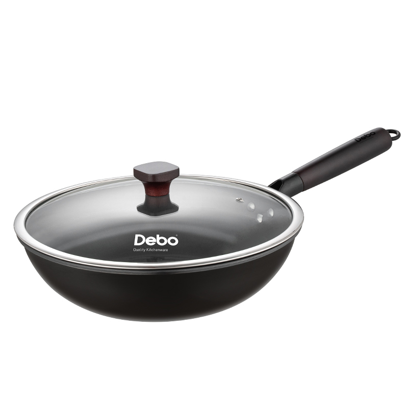 德铂(Debo) 凯瑞斯铁锅炒锅 家用锅具炒菜锅不粘锅 32cm DEP-836!