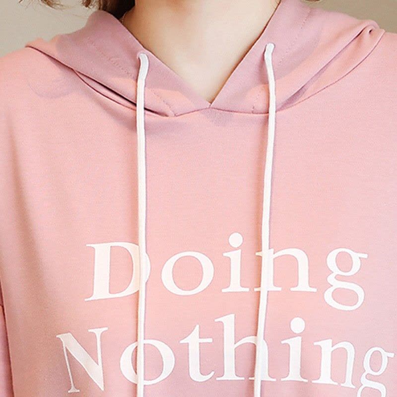 迪鲁奥(DILUAO)孕妇装2021秋冬新款辣妈韩版长袖宽松卫衣甜美可爱中长款秋季裙子图片