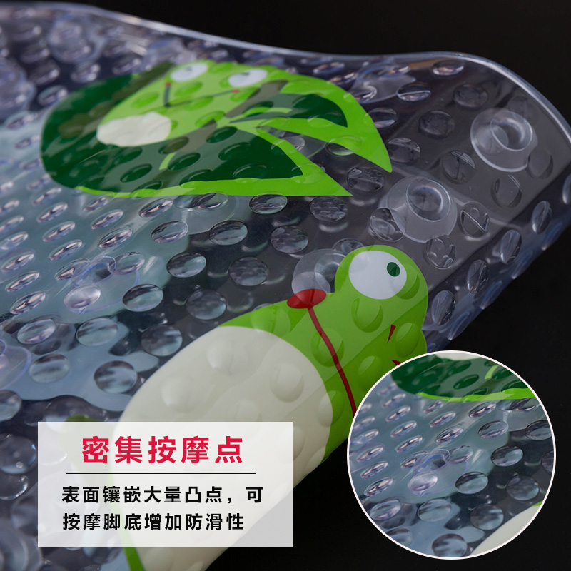 儿童卡通浴室防滑垫淋浴房脚垫大号卫生间PVC厚地垫洗澡浴室垫子 三维工匠高清大图