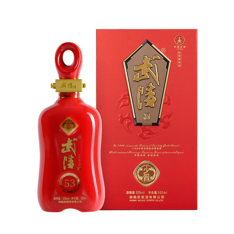 武陵少酱53度高端酱香型高度白酒纯粮固态大曲500ml1瓶