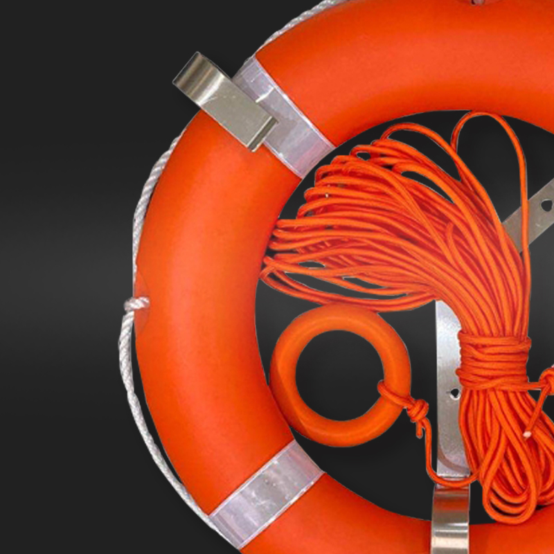 鸿启纳 均码2.5kg救生圈+8MM30米橘色绳配环配钩 HQN-242高清大图