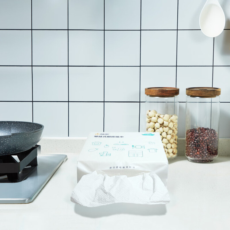 柚家壁挂式厨房纸巾 210抽*3提(送挂钩)高清大图