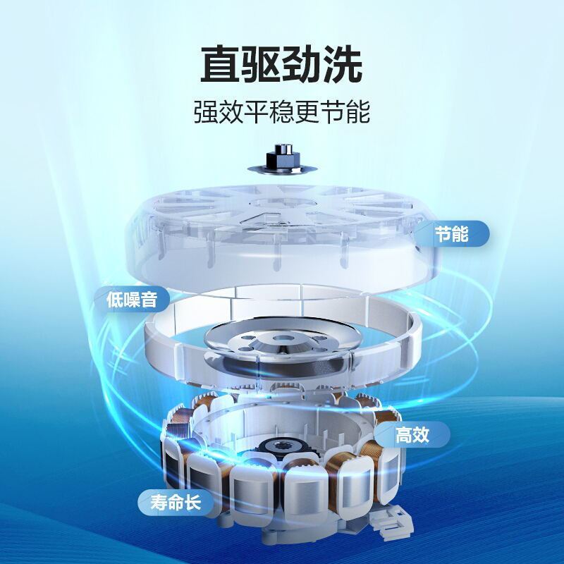海尔(Haier)10公斤 大容量 变频 全自动 家用 波轮洗衣机 除菌螨 1级能效 XQB100-BZ206