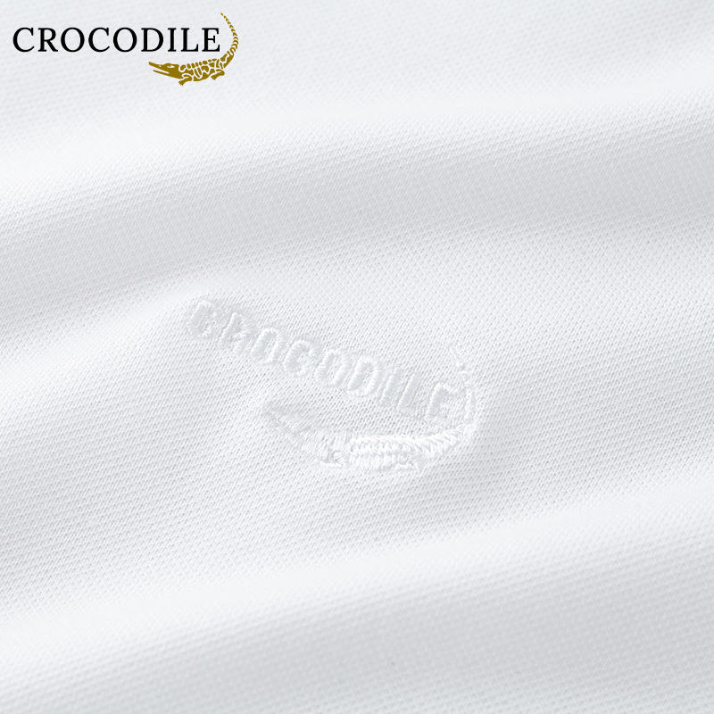 鳄鱼恤CROCODILE 夏季男士亲肤柔顺绣花短袖T恤男高清大图