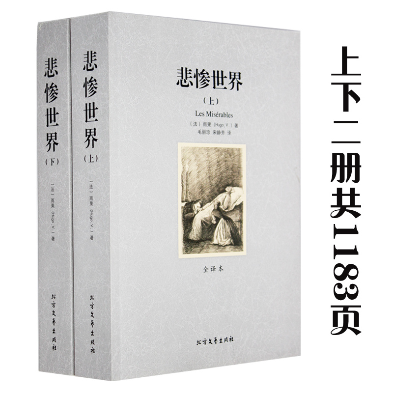 [正版] 悲惨世界(上下) 全译本 无删节 雨果 原版原著中文版 世界名著书籍 世界文学名著青少版