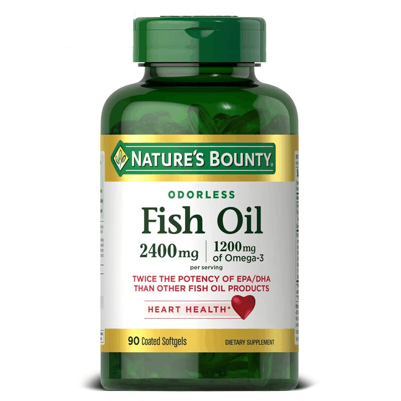 NATURE’S BOUNTY自然之宝无腥味鱼油软胶囊90粒-中老年人心脑健康 美国原装进口 膳食营养补充图片
