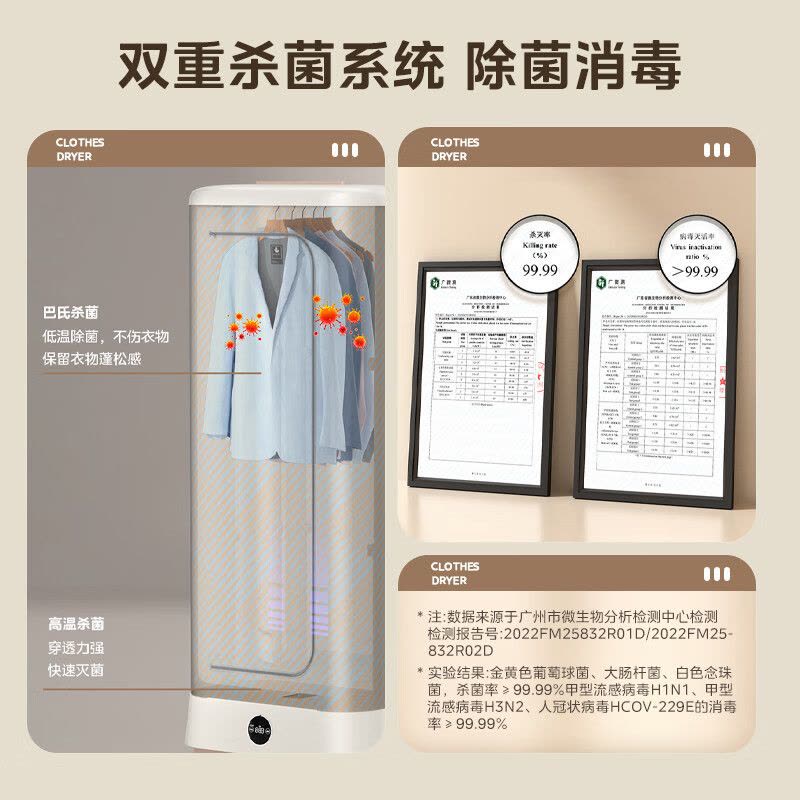 美的(Midea)[可折叠]干衣机烘干机家用布罩类小型烘衣机衣服烘干衣柜便携可折叠护理机干衣机HBGD10D1图片