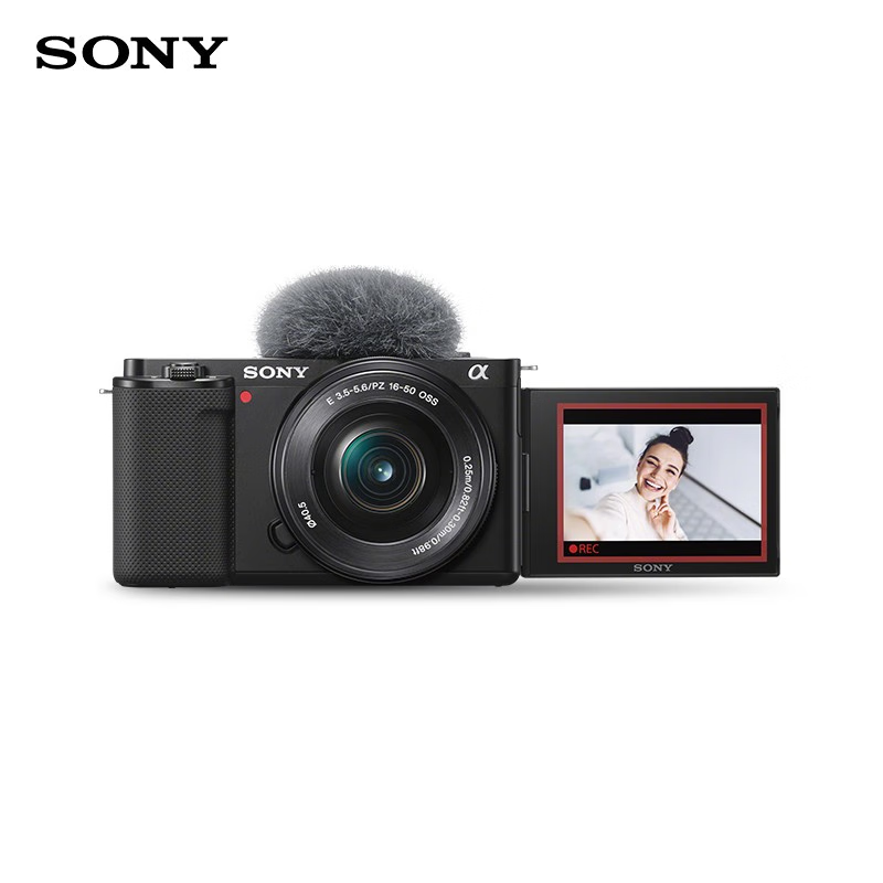索尼(SONY)ZV-E10L APS-C半画微单 vlog直播4K视频侧翻式液晶屏zv-e10 黑色套机 官方标配(不含内存卡)