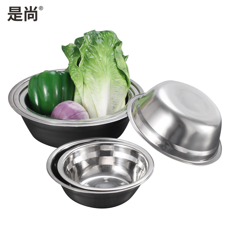 是尚 不锈钢盆 食堂汤碗 不锈钢盆菜盆