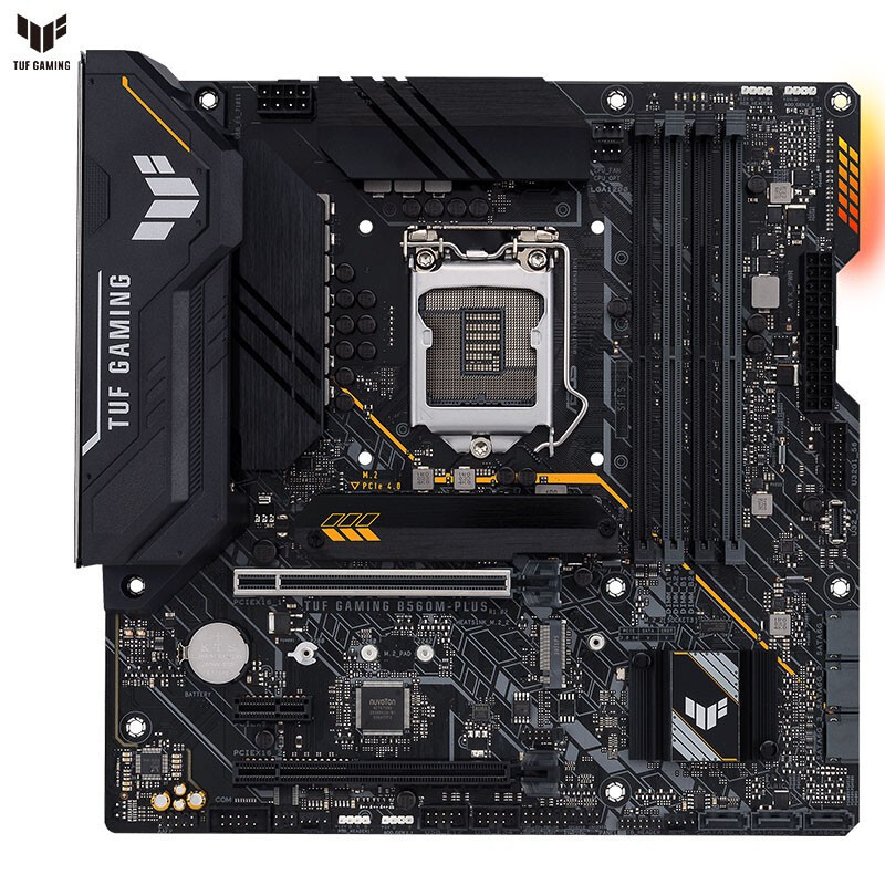 华硕(ASUS)TUF GAMING B560M-PLUS 重炮手主板CFHD定制版 支持 CPU 11400F/10600KF( Intel B560/LGA 1200)