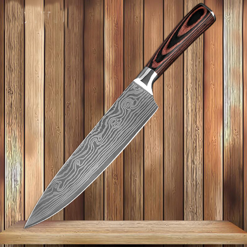 德国钼钒钢8寸西式厨师刀西餐刀切肉刀切片刀 刺身刀鱼生刀主厨刀 7cr