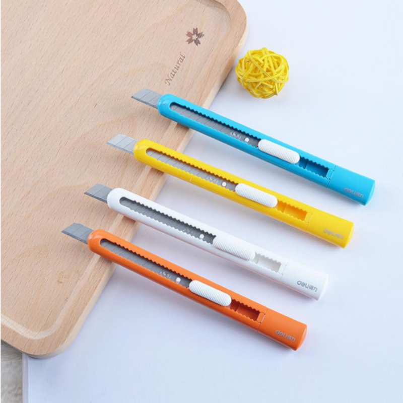 得力deli小号美工刀2025便携利切纸刀裁纸刀视频