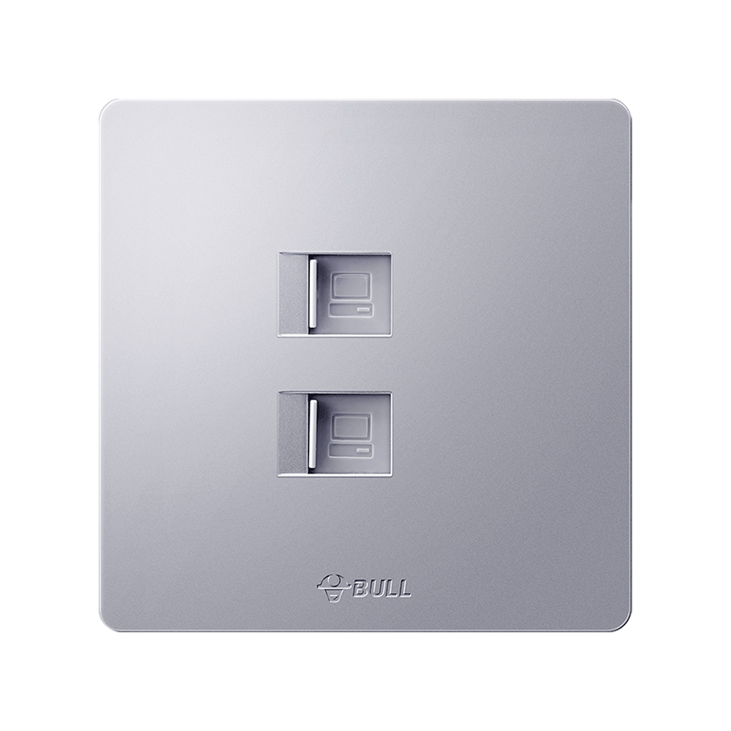 网络插座面板双口网线插座面板视频介绍_bull公牛开关插座86型g12太空