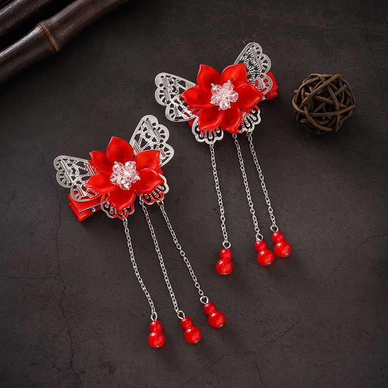 儿童复古古风流苏超仙发夹汉服头饰中国风儿童女孩公主头饰发饰水晶