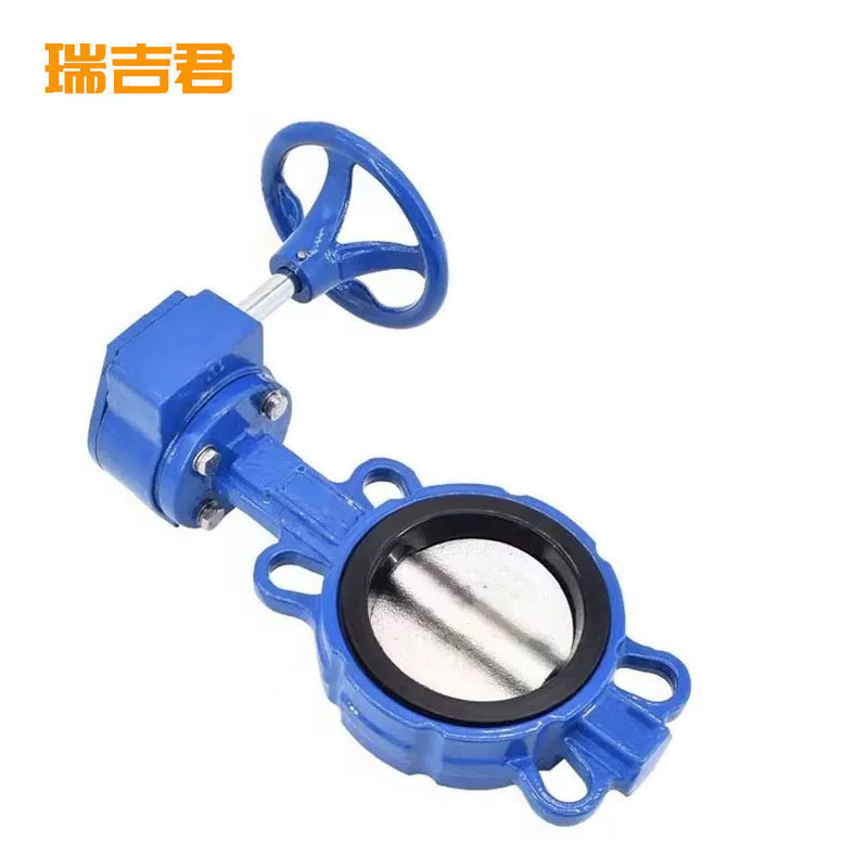 瑞吉君 涡轮对夹蝶阀 DN100 个高清大图