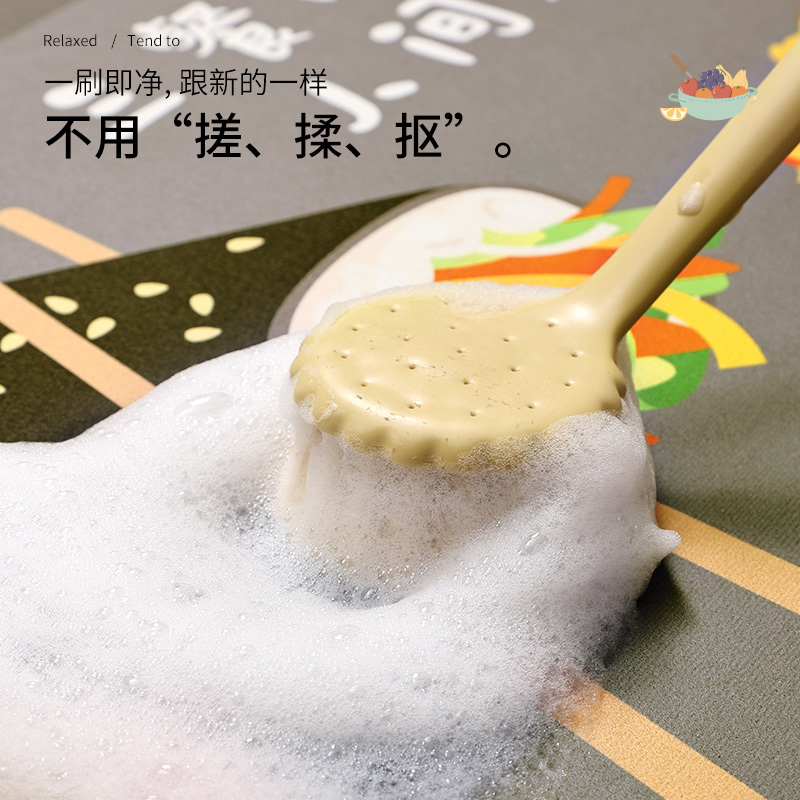 厨房地垫家用简约免洗可擦脚垫整铺防滑防油硅藻泥吸水垫防水地毯