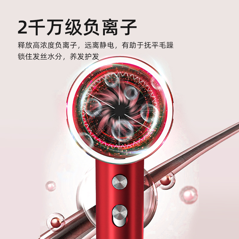 西屋 高速吹风机H108 红色 负离子护发吹风机大功率大风力风筒高清大图