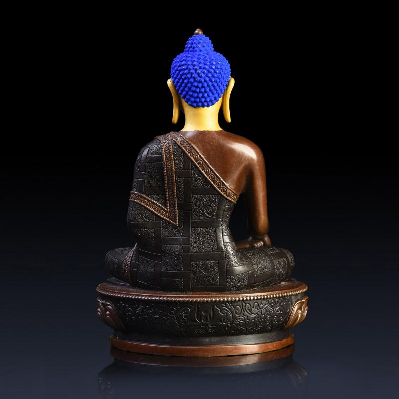 美帮汇释迦牟尼佛像 铜释迦摩尼佛像摆件如来佛密宗画脸开脸高清大图