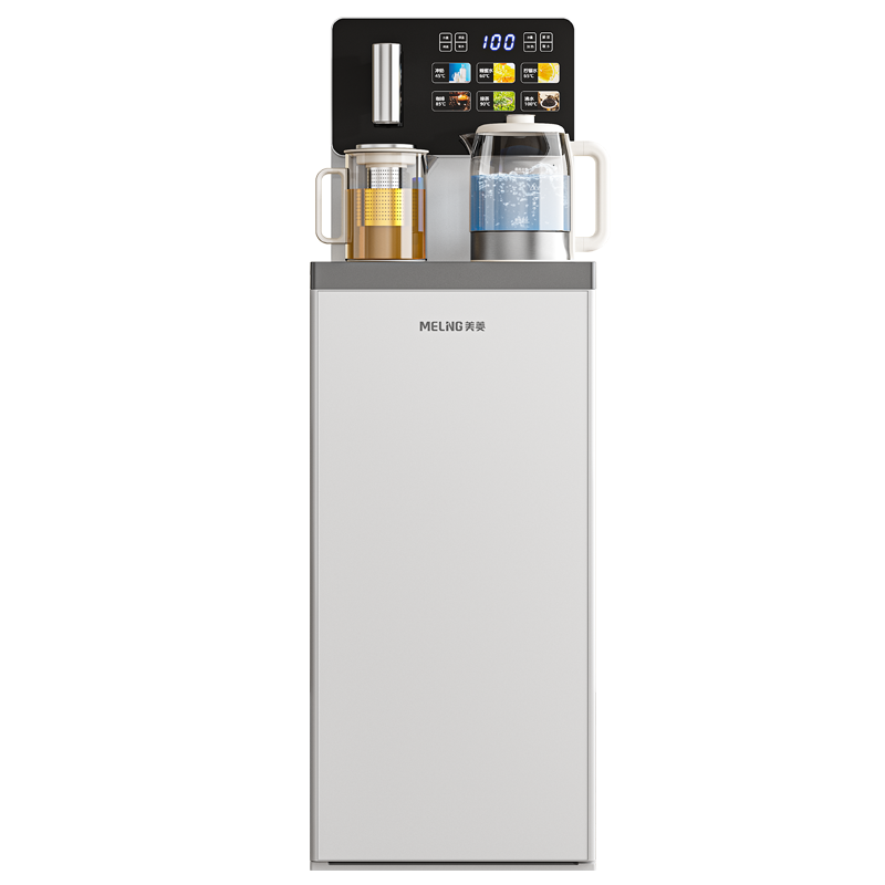 美菱(MELING)智能语音家用茶吧机一体柜饮水机全自动下置式炫彩大屏一键选温底部上水防溢水泡茶机MY-C965