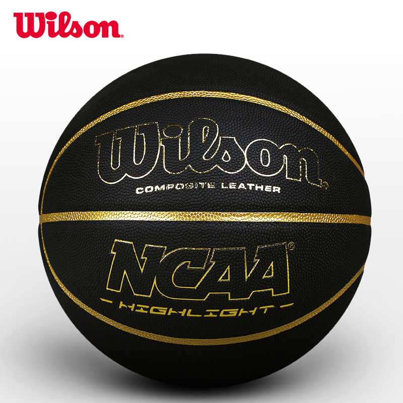 威尔胜(Wilson)篮球WTB067519IB07CN黑金色NCAA系列 PU材质 七号篮球 室内室外通用篮球