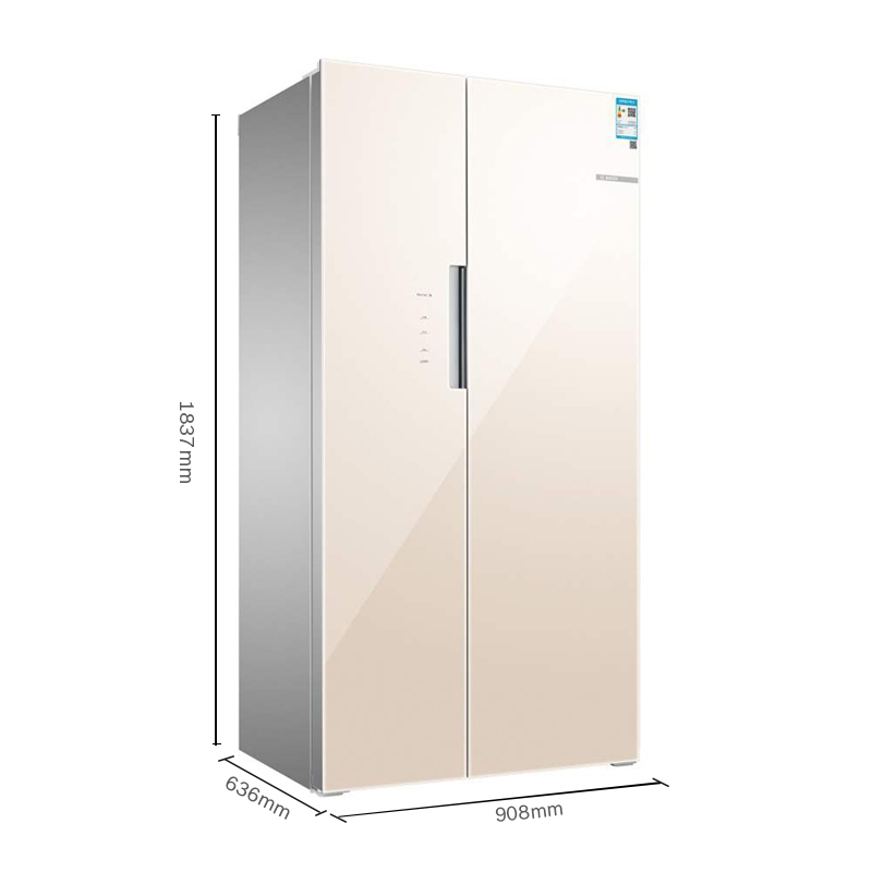 博世(BOSCH)500升 超薄对开门冰箱 家用双开门电冰箱 风冷无霜 玻璃面板 净风 KXN50S68TI高清大图