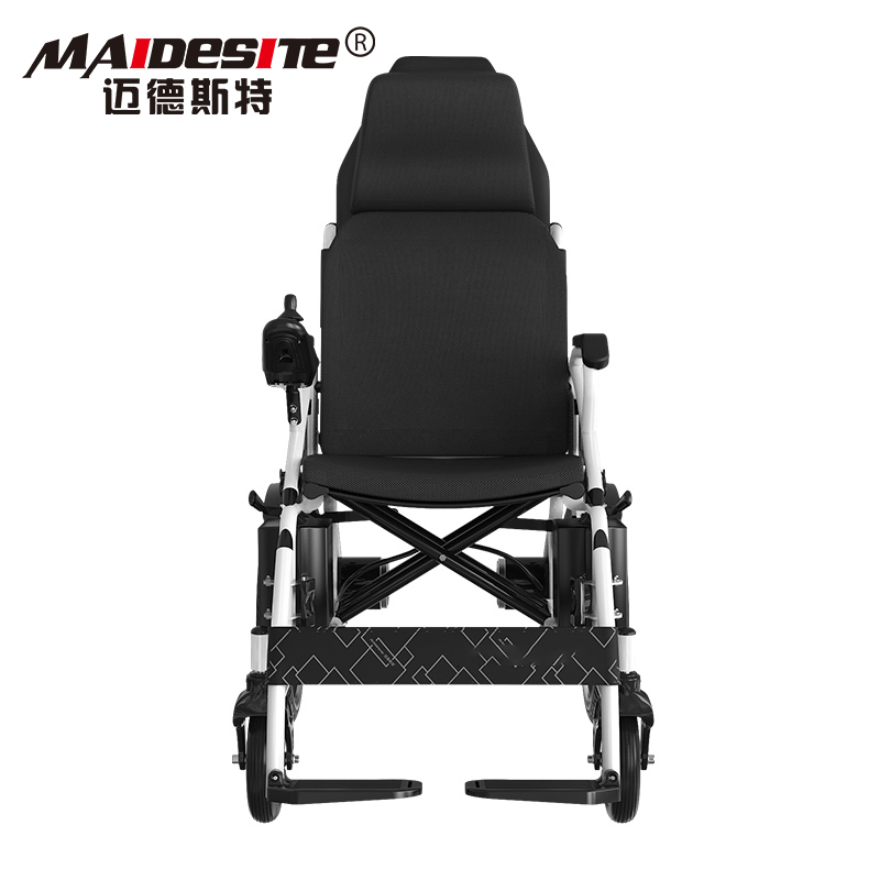 迈德斯特(MAIDESITE)电动轮椅801锂电池20A 老年人残疾人折叠轻便代步车 手动电动切换助行车(高靠背)