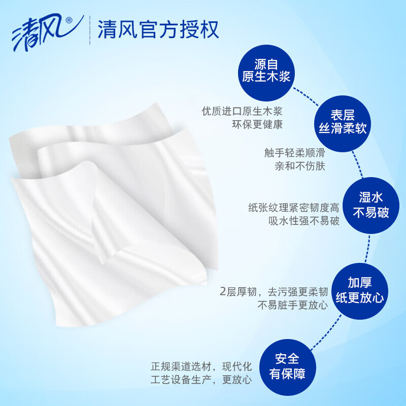 清风超质感系列抽纸24包(2层200抽)AR3AZC 整箱高清大图